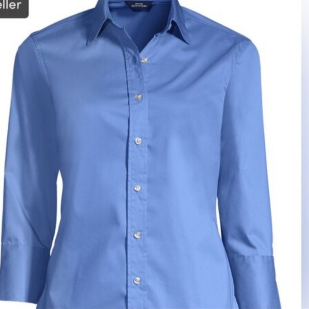 Lands' End True Blue Casual Button Down Shirt